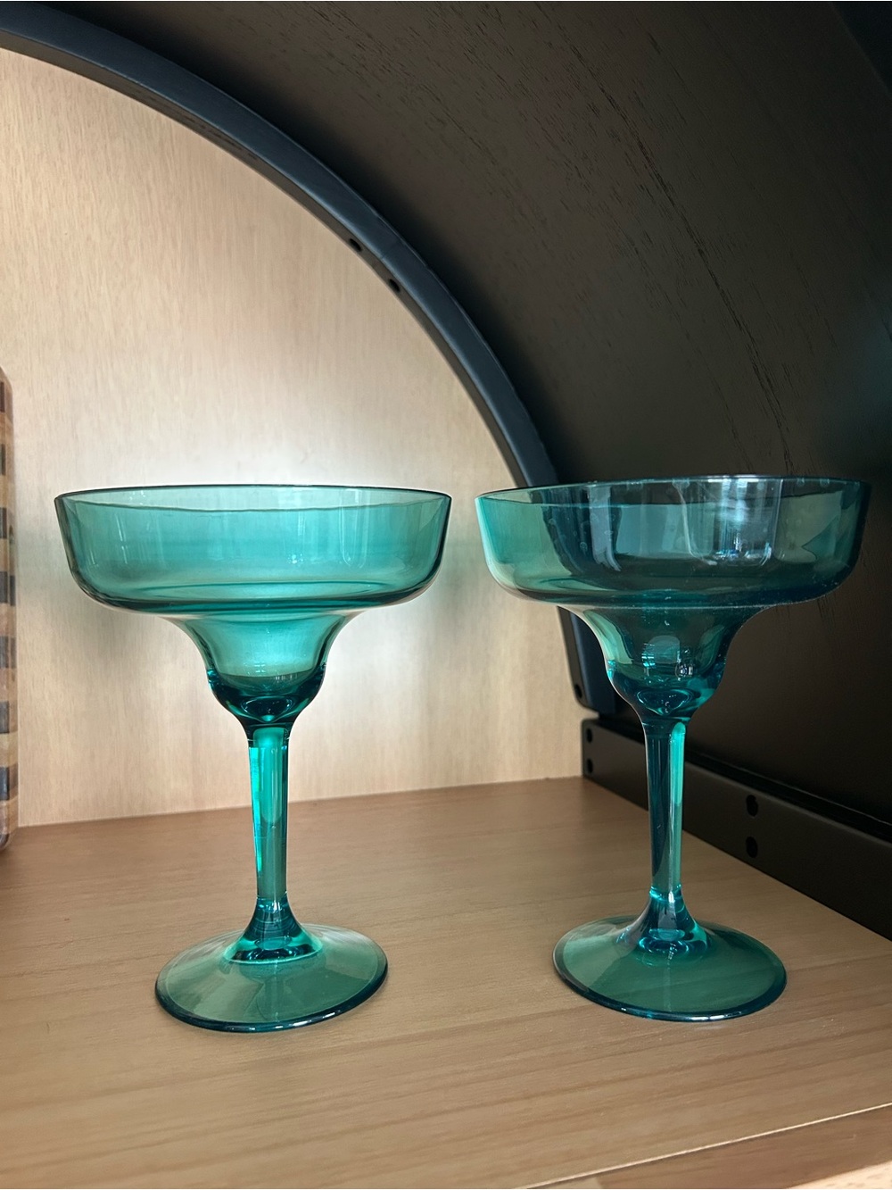 Teal Melamine Margarita Glasses - Set of 2